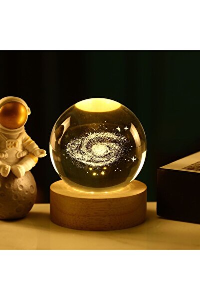 Choice Galaxy 8cm 8cm Crystal Ball Crystal Planet Night Light Laser Engraved Solar System Globe Astronomy B