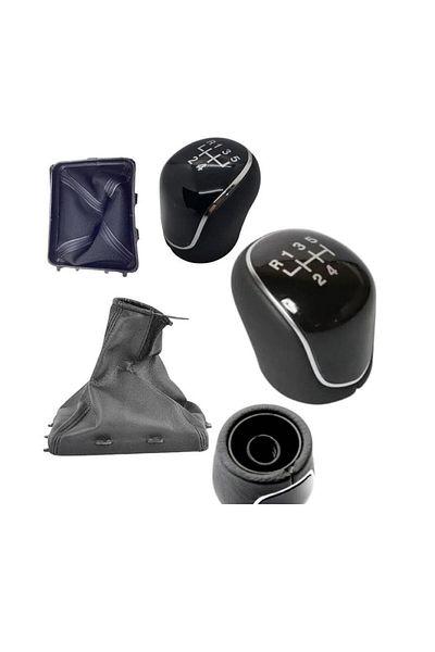 ZETOTO Opel Vectra C Gear Shift Gaiter and Leather Gear Shift Knob Set of Two