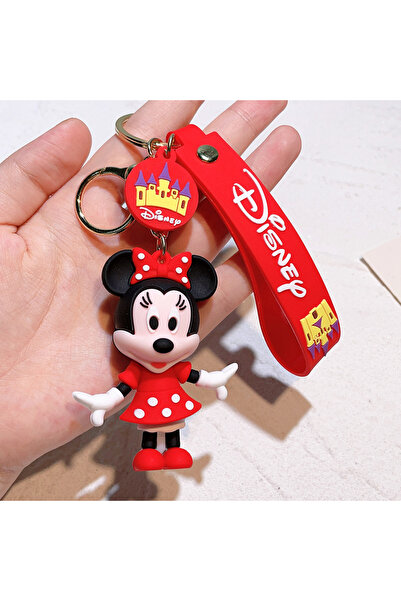 Choice سلسلة مفاتيح ميكي ماوس من ديزني باللون الأحمر للنساء، دمية أنمي لطيفة ...
