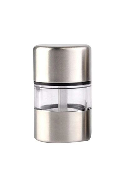 Choice Silver Manual Salt Pepper Grinder Stainless Steel Portable Mini Mill Grinder For Herb Pepper Spice R