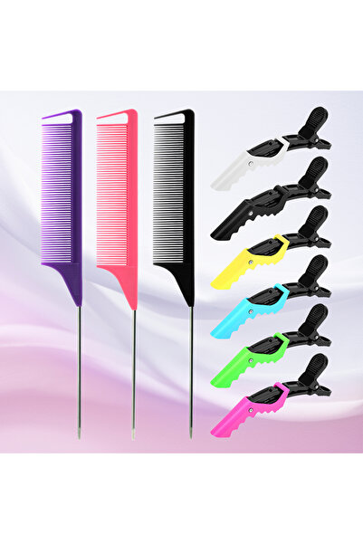 Choice TZ022-9 قطع مشط شعر احترافي مدبب لتصفيف الشعر وتصفيفه ومضاد للكهرباء ا...