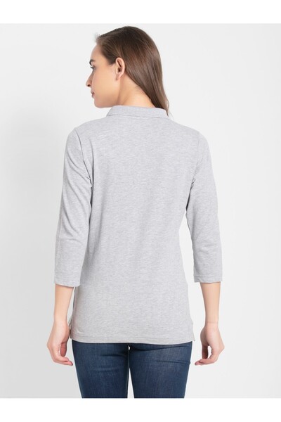 JOCKEY USA Orignals Polo T-Shirt UL10-0103-Lt Grey Mel