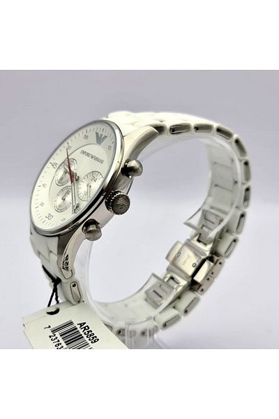 Emporio Mens Quartz Watch, Analog Display and Plastic Strap AR5859