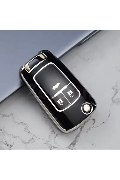 YıldızTuning Cover for Opel Astra J Mokka Cruze Black Metal Key Case