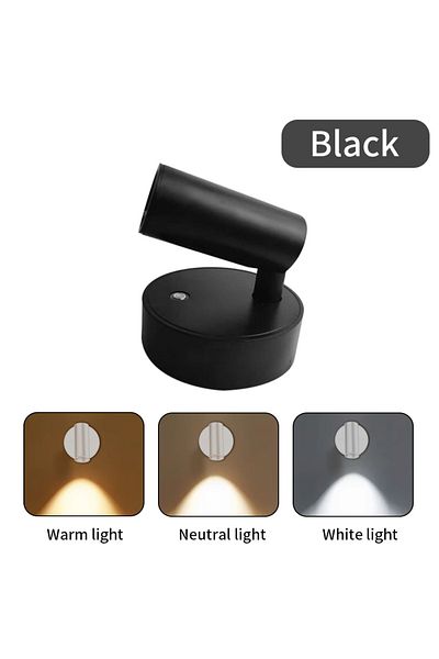 Choice Black Magnetic Base USB Rechargeable LED Cordless Wall Light Touch Switch Black White Gold Silvery D