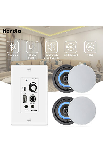 Choice مجموعة مكبرات الصوت 4 بوصة قابس الاتحاد الأوروبي Herdio 4 بوصة 160 واط مكبرات صوت بلوتوث ثنائية الاتجاه للتحكم الصوتي Re