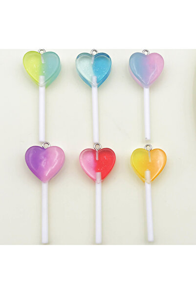 Choice SN509 6/10 قطع من حلي مصاصة الطعام المقلدة المصنوعة من الراتنج الملون ...