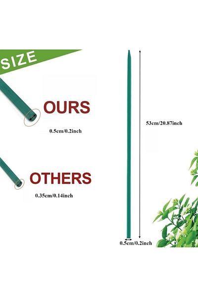 Choice 53cm 30pcs, 20.87inch Bamboo Plant Stakes, Plant Sticks Support for Indoor and Outdoor Plants, Garde