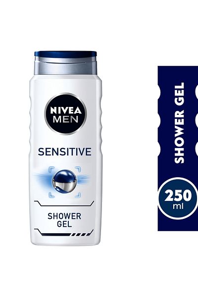 NIVEA Men 3in1 Sensitive Shower Gel for Body, Face & Hair 250 ml