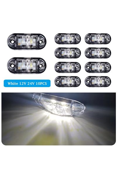 Choice White 10PCS 10Pcs 24V Led Side Marker Lights for Scania Truck Accessories Trailer Caravan Side Clear