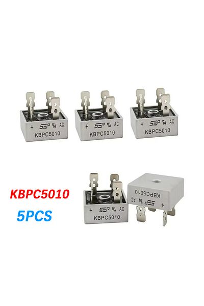 YTDMEN 5PCS Diode Bridge Rectifier KBPC5010 KBPC 5010 50A 1000V Rectifiers Electronics Kit