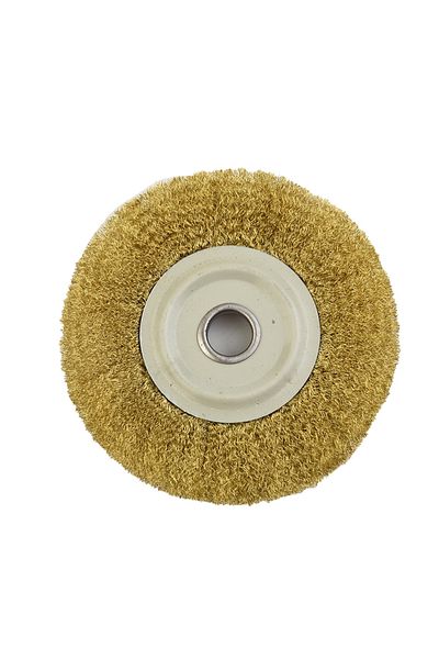 Choice 5Inch Wire Brush Pure Copper Wire Wheel Round Brass Brush Soft Wire Brush Wheel For Bench Grinder...