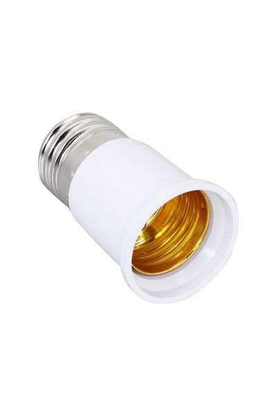 Choice 5PCS 65mm Plastic E27 To E27 Extender Lighting Parts 65mm/95mm/120mm White Converter Holder Extend E