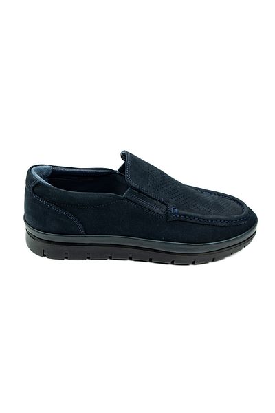 JAMES FRANCO 1922 Navy Blue Nubuck Leather Men's Casual Shoes