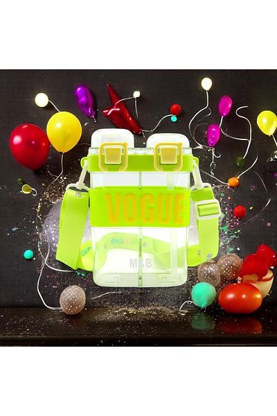 froyalife Quality School Student Stylish Design Double Compartment Double Drinking Children's Water Bottle Flask