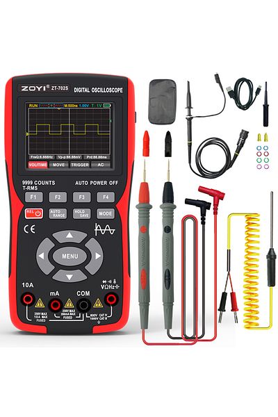 ZOYI ZT-702S ZOYI ZT-702S 2 In 1 Digital Oscilloscope Multimeter 48MSa/s Sampling Rate 10Mhz Bandwidth 99