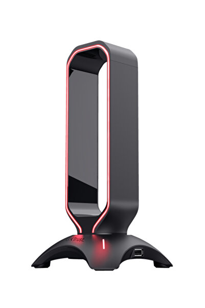Trust Trust GXT 265 Cintar RGB Headphone Stand, 2 x USB 2.0 (Black)