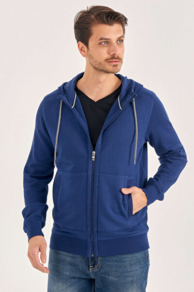 SMILE سترة ماربولي جارمنت إنديجو مصنوعة من القطن بنسبة 100% K بغطاء رأس