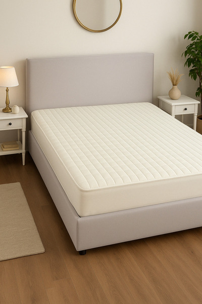 Nehos tekstil Kapitone Pamuk Fitted Telalı Yatak Koruyucu Çarşaf Alez Çift 16...