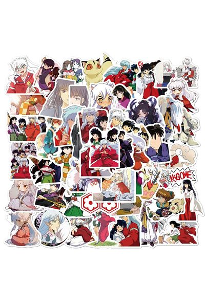 BANDAI 50pcs-a 50pcs Inuyasha Stickers Pack Diy Decoration Waterproof Phone Case Laptop Skin Cute Anime Sti