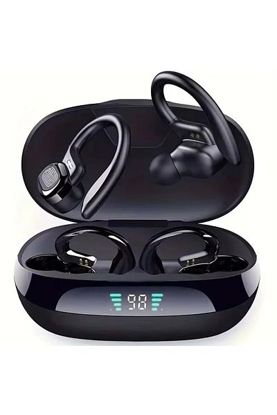 EOENKK balck Original Drahtlose Kopfhörer Ture Drahtlose Ohrhörer Ohr Haken Sport HiFI Stereo Wasserdichte