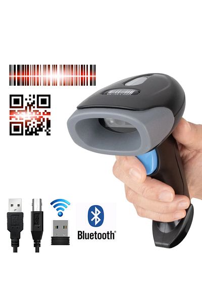 Choice قارئ باركود U20WB بتقنية البلوتوث 1D/2D، USB سلكي/لاسلكي، 2.4G، واي فاي، بلوتوث، محمول باليد، رمز الاستجابة السريعة