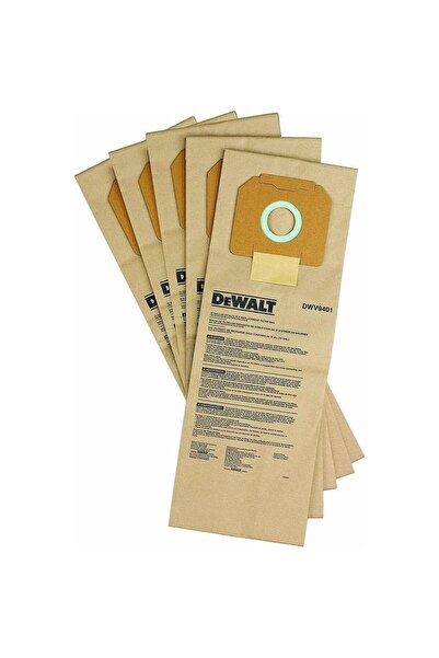 Dewalt Set of 5 paper bags for Dewalt vacuum cleaner DWV902, DWV9401-XJ