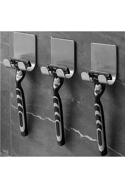 Choice 2pcs 2/4pcs Razor Holder Stainless Steel Men Shaving Shaver Razor Stand Shelf Shaving Razor Storage