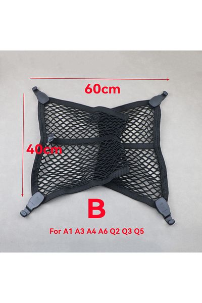 Choice B 80A861869 Car Trunk Mesh Cargo Luggage Net Satin Black Genuine For Audi A4 B5 B6 B8 A6 C5 C6 A3 A