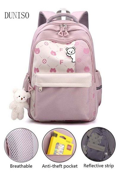 Generic Duniso Girls School Backpack Cute School Bag With Compartments