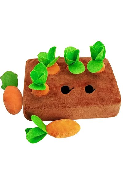 Choice 6Pcs Carrot Plush Dog Toys Carrot Pulling Interactive Training Toys for Small Medium Dogs Cats Bite