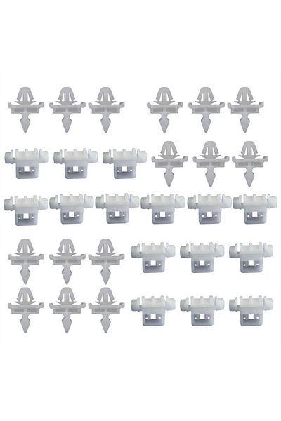 Choice 60pcs 30/60pcs Door Panel Moulding Trim Clip Clamp Fairing White Fit For Mercedes Benz W124 S124 W20