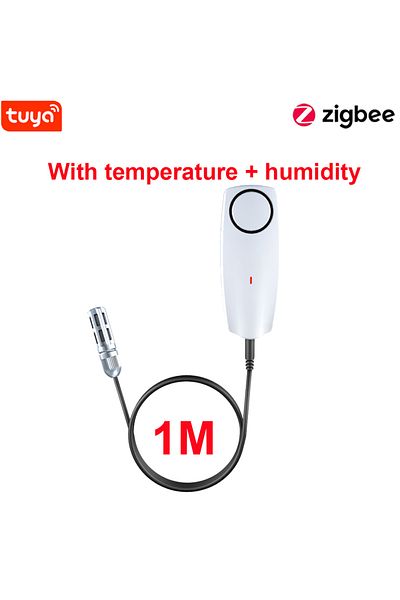 haozee Eu Plug-1m Tuya Smart Zigbee Hygrometer Thermometer With External Temperature Usb Charge Or R