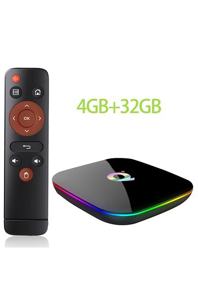 Choice Eu Plug 4gb 32gb Q Plus Android Tv Box 64gb Rom H616 Quad-core 2.4ghz Wifi 6k 3d Smart Android Medi