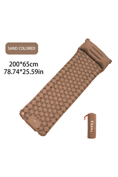 Choice مرتبة تاركا القابلة للنفخ بطول مترين من الكاكي للتخييم في الهواء الطلق، قابلة للنفخ ذاتيًا، قابلة للتوصيل والمشي لمسافات طويلة