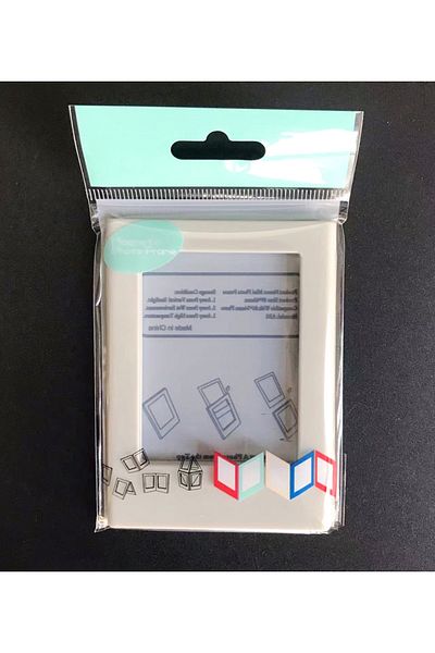 Choice white 3-inch minimalist Polaroid photo frame with magnetic transparent acrylic photo card display, s