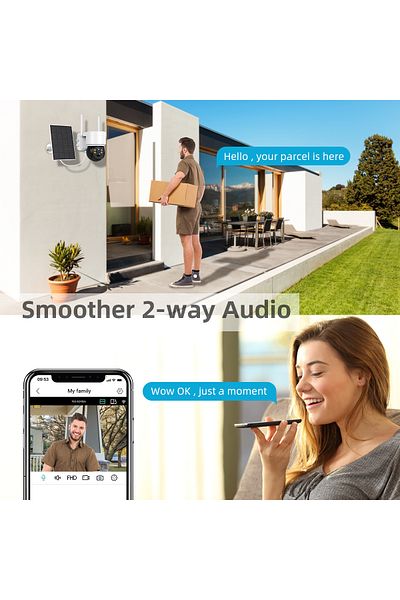 dolob 4MP NO CARD Solar Camera WIFI Outdoor 4MP HD Wireless Security CCTV Waterproof Night Vision PIR Huma