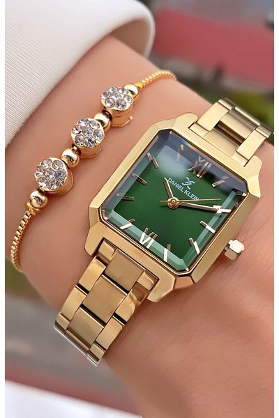 Daniel Klein Gold Color Women's Wristwatch - Bracelet Gift