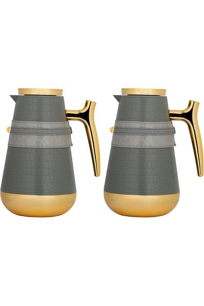 ALSAIF Nermez Thermal Flask With Leak-proof Design For Coffee And Tea By , 1.0 Liter Capacity, Dark G