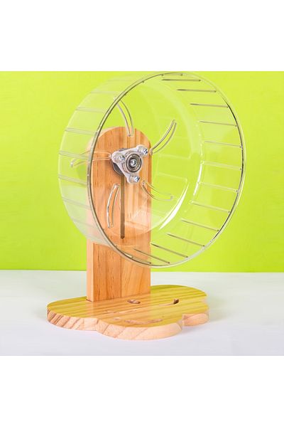 Choice Clear 1 Set of Hamster Running Wheel, Silent Treadmill, Golden Bear, Hedgehog Toy, Fully Transparent