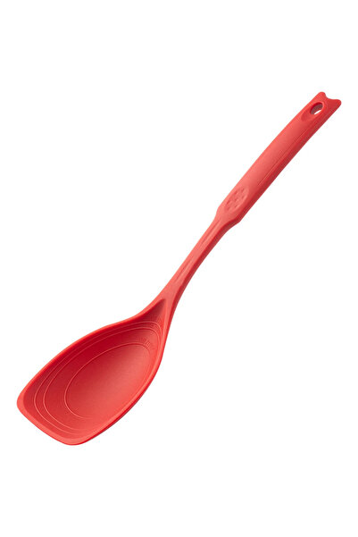 Choice 1Pc Red Silicone Spoon Multi-use Hold Comfortable Non-slip Round Handle Large Cooking Utensils Mixin