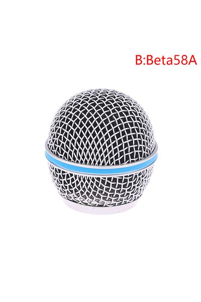 Choice B 1PC Microphone Replacement Head Steel SM58 Mesh Handheld Microphone Grill Mesh Head Fits Shure Be.