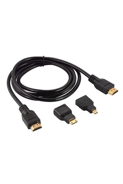 Choice 1.5m 3in1 WODEXUN 3 In1 HDTV Cable Mini Micro Adapter HD Connector 1M 1.5 Meters HD High Quality Com