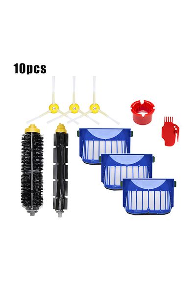 Choice 10 pcs For iRobot Roomba 675 650 690 600 Series Vacuum Cleaner Bristle Side Brush HEPA FILTER Replac