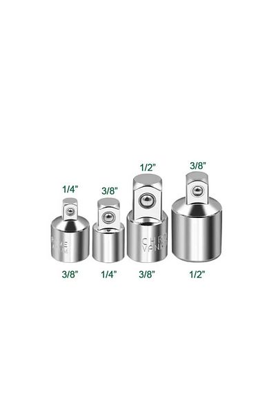 LIXIU 4pc Socket adapter ratchet wrench adapter 1/2 big fly turn 3/8 medium fly turn 1/4 small fly CR-V ch