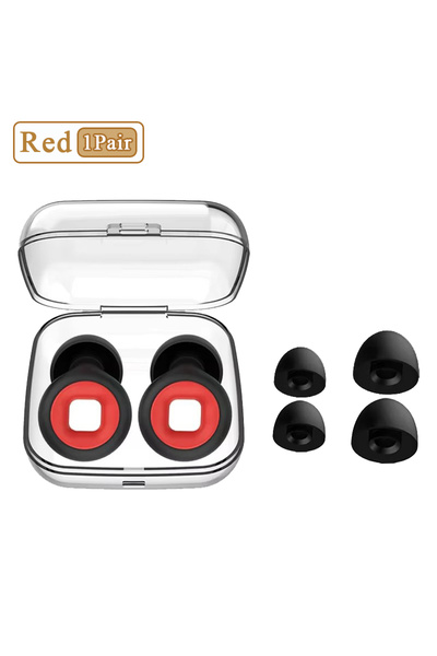Choice أحمر - زوج واحد من 1 إلى 16 زوجًا من سدادات الأذن العازلة للصوت أثناء النوم ومانعة للضوضاء ومضادة للضوضاء ومضادة للضوضاء