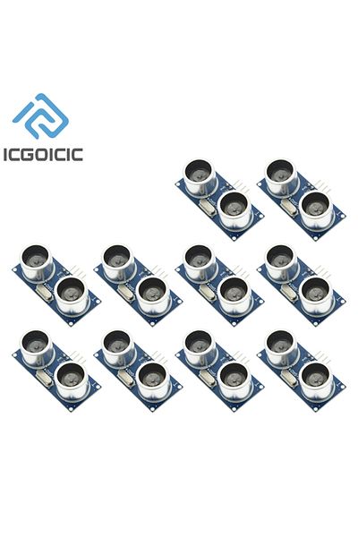 ICGOICIC 3.3-5V 10pcs Ultrasonic Module HC-SR04 Distance Measuring Transducer Sensor HC SR04 HCSR04 Ultrasoni