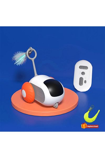 Choice Orange Dropshipping Smart Cat Toy Automatic Moving Remote Controlled Toy Car for Cats Dogs Interacti