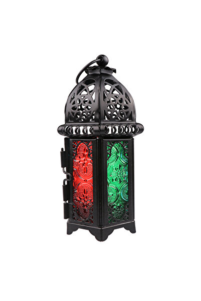 Choice 03 حامل شموع مغربي زجاجي كريستالي معدني مجوف لتزيين مقهى منزلي حديد