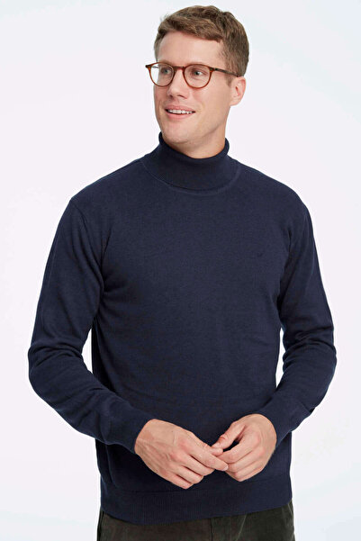 SMILE Thunder Navy Blue Turtleneck Sweater